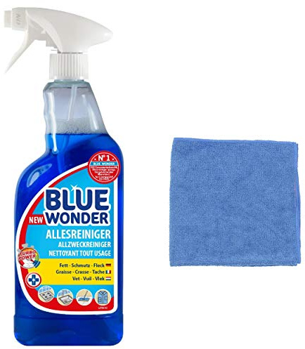 Blue Wonder -Power Cleaner Reiniger- der Alleskönner 0,75 Liter incl 1x Mircofasertuch div Farben