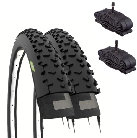 Ecovelo' 2 COPERTONI 29 x 2.25 (57-622) + CAMERE D’ARIA VALVOLA SCHRADER AMERICA PNEUMATICI MTB 29 MOUNTAIN BIKE BICI