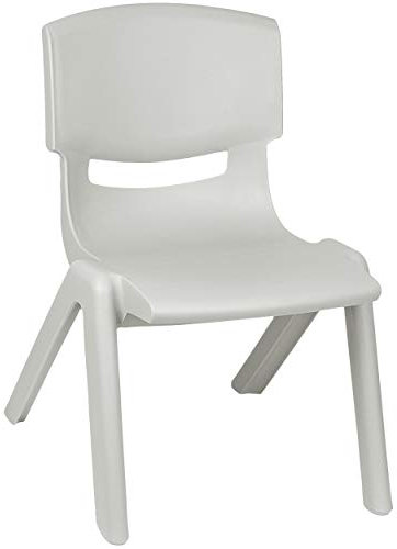 alles-meine.de GmbH Tisch & Stühle Sitzgruppe Artikel & Farbe frei wählbar Kinderstuhl - GRAU/Silber - bis 100 kg belastbar/stapelbar/kippsicher - für INNEN & AUßEN -..