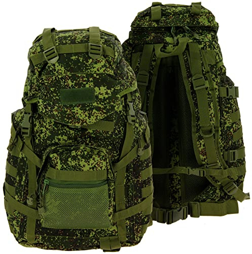 Golan™ 55L Tactical Military Travel Rucksack Molle Backpack Camping Bag 800D Russian Camo