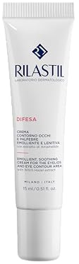 Rilastil Difesa Crema Contorno Occhi e Palpebre Emolliente e Lenitiva per Pelli Sensibili e Reattive, Senza Conservanti e Profumo, Confezione da 15 ml
