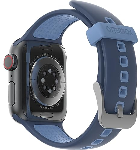 OtterBox All Day Uhrenarmband für Apple Watch Series 9/8/7/6/SE 2. gen/SE 1. gen/5/4/3 - 38mm/40mm/41mm, weiches, angenehmes und strapazierfähiges Silikonband für Apple Watch, Blau