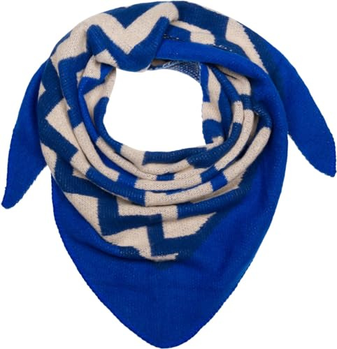 styleBREAKER Sciarpa a triangolo da donna XXL con motivo a zig-zag colorato, sciarpa a triangolo, sciarpa invernale calda e morbida, sciarpa 01020049, colore:Blu-Blu scuro