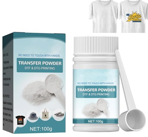 KOAHDE Adhesivo Termofusible Impermeable DTF, Pegamento Fundido En Polvo Para Algodón, Polvo De Transferencia y Pretratamiento