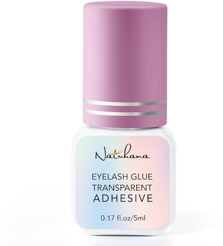 Natuhana Colla Extension Ciglia Asciugatura Rapida 1 Sec Impermeabile Senza Irritazione Adesivo Trasparente 5ml