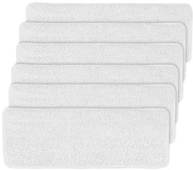 6 Stück Ersatzbezüge Pads für Vileda Steam XXL/PLUS XXL Dampfreiniger, Wiederverwendbar Ersatzbezug Power Pad, Ersatzbezüge für Vileda Steam PLUS XXL Dampfreiniger, Waschbare Ersatzbezüge-weiß