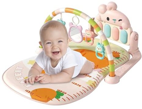 Zestivra Gimnasio De Actividad De Bebés - Gimnasio De Actividad para Bebé,Baby Play Piano Gym Mat | Crawling Alfombra Sensorial Educativo Musical con Luz para Niñas para Niños Al Aire Libre