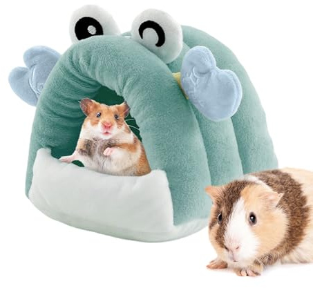 Illersäng Plysch Krabbformad Inneslutet Är Avsedd För Små Husdjur | Bekvämt Och Skönt Till Djur för Hamster Chinchilla Kanin Dvärg Marsvin Gerbil och Iller