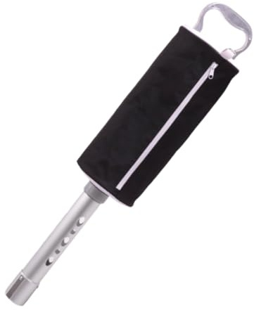 MXRGUMVI Tubo per recuperare palline da golf con tasca, regalo per golfisti, colore: nero