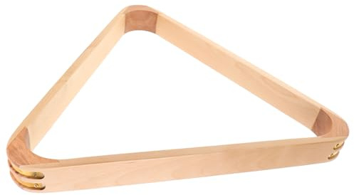 BESPORTBLE 2 Piezas Triángulo de Billar de Madera Maciza Rack Estable para Bolas de Pool Marco Compacto para Organización Uniforme Mesas Profesionales y Recreativas