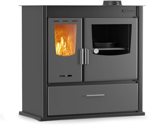 BALKAN ENERGY Öppen spis, träugn, köksugn, med ugn och kokplatta ATS – extra stor 900, 12,1 kW