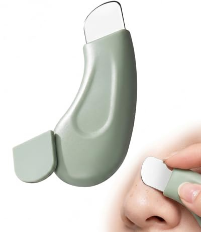 YIPFEN Spatola Silicone Rimozione Punti Neri 1 Pezzo, Estrattore Pori Delicato & Sicuro, Strumento Pulizia Profonda Viso e Naso anti-acne.