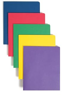 Smead Two-Pocket Heavyweight File Folder, Letter Size, Assorted Colors, 50 per Carton (87863)