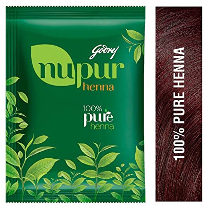 Nupur Natural Henna med godhet av 9 örter för silkeslent och glänsande hår 3-pack (3 x 120 g)