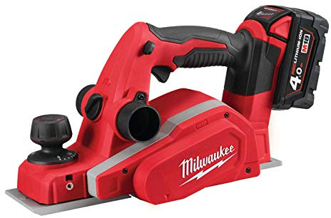 Milwaukee - Rabot 18 V Li-Ion 4.0 Ah 82 mm avec coffret - M18 BP-402C