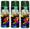 Fahrzeugteile Hoffmann 3er Sparpack DC Lackspray glänzend 400ml nach RAL freie Farbauswahl (3 Dosen in moosgrün glanz RAL 6005)