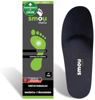 Skoinlägg Metatarsalgi SMOU Meta – Sulor med Pelott för Mortons Neurom och Framfotssmärta – Avlastar Trampdynan – Gel och Memory Foam – Herr och Dam, Arbetsskor och Träningsskor