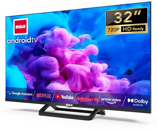 RCA Smart TV 32 Pollici (80cm) Televisori Android TV HD Ready Triplo Tuner APP Store WiFi Bluetooth USB HDMI (2024)