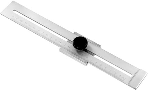 QWORK® Calibre de marcado de precisión, Trazador paralelo de acero inoxidable con escala grabada con láser - Rango de medición de 250 mm