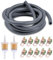 13 Pcs Kit Filtro Tubo Carburante Benzina: 2 Pz 6mm/8mm Filtro Benzina Auto 2 m Carburante Linea per Gas 10 Fascette Stringitubo, Filtri Carburante per Moto Auto Scooter