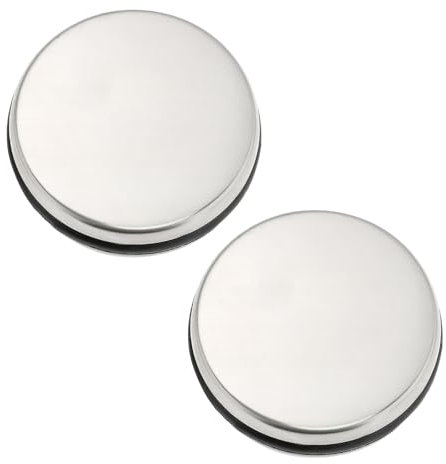 SG Store Lot de 2 bouchons de vidange de baignoire 35 mm en acier inoxydable avec bouton poussoir pour évier de cuisine et salle de bain