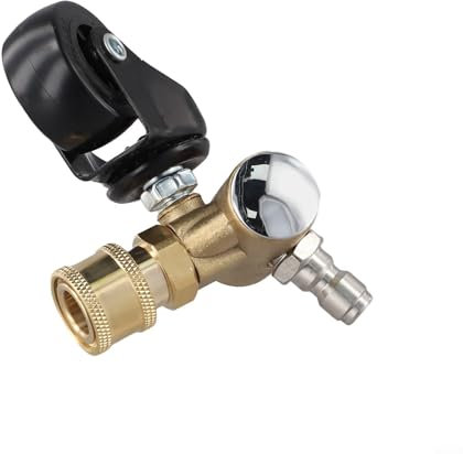 Limpieza de chasis de coche, rueda giratoria de limpieza de chasis, adaptador de limpiador de alta presión de 1/4 pulgadas para coches, camiones, SUV y remolques