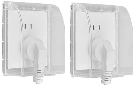 2 Pièces Cache Interrupteur Mural, Cache Prise Etanche Electrique Murale, Boîte Étanche Universelle Pour Prise, Cache-Boîte Eau Couvercle Prise Pour Courant, Couvercle Interrupteur Pour Salle De Bain