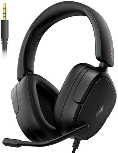 NUBWO Casque de Jeu PS5 pour PS4, PS5, PC, Nintendo Switch, Xbox, avec Microphone, Casque de Jeu avec Microphone, Casque antibruit avec Jack 3,5 mm
