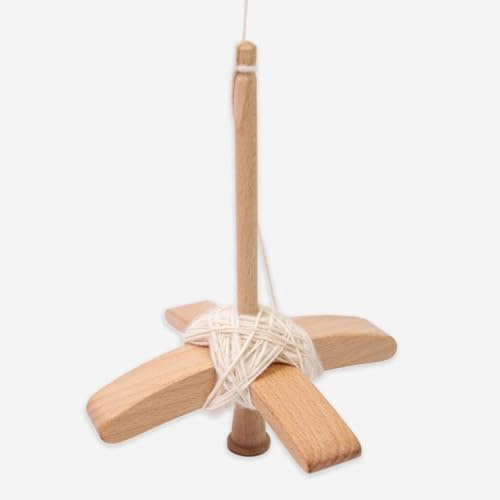 Generico Fuso per Filare La Lana A Mano - Filatoio Manuale in Legno - Multifunzionale Portatile Fuso Turco per La Filatura di Filati, Tessitura, Uncinetto, Lana, Artigianato