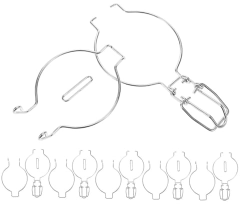 HOMOCONO 6 Pezzi Chiusura Clip per Barattoli di Vetro in Acciaio Inossidabile Argento Molla per Conservazione in Cucina e Vasetti di Marmellata Stili Multipli