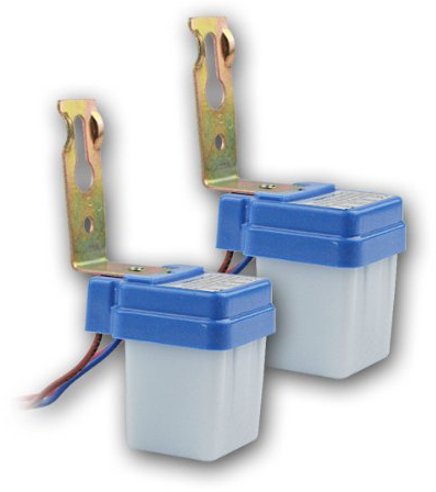 McShine Mini Lot de 2 interrupteurs crépusculaires 230 V/6 A avec