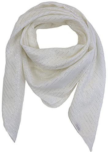 Freak Scene Superfreak Baumwolltuch - weiß Lurex Silber - quadratisches Tuch