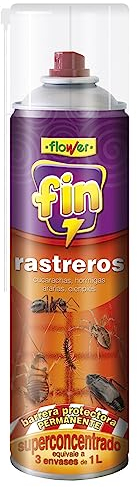 Flower - Insecticida Rastreros Larga Persistencia | Barrera Protectora Duradera | Efectivo Contra Diversos Insectos | 650cc, 6.5x6.5x29.5 cm, Insecticida en Aerosol