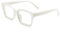 FEISEDY Klassische Brille Rechteckig Klare Linsen Dicker Brillenfassung für Damen Herren B2461