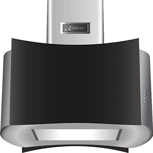 Kaiser AI 7418 ECO • Campana extractora isla • 70 cm • 1250 m³/h • 3 niveles de potencia • Iluminación LED • Acero inoxidable • Negro
