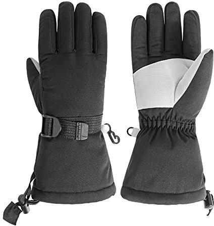 QKURT Kinder Skihandschuhe,Warme Schneehandschuhe für 4~14 Jahre Kinder Sporthandschuhe zum Rodeln Snowboard Skating Radfahren Laufen und Outdoor-Aktivitäten