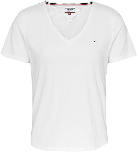 Tommy Hilfiger dam Tjw smal mjuk v-ringad t-shirt S/S stickade toppar