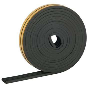 HjälpMATE – självhäftande tätningstejp för fönster och dörrar – fönstertätning/dörrtätning för att isolera luckor med 2 till 3,5 mm bredd – tätningstejp 9 x 4 mm (E-profil | 18 meter | svart)