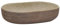 vidaXL Aufsatzwaschbecken, Oval Waschbecken mit Muster, Handgefertigt Waschtisch Waschschale für Badezimmer, Handwaschbecken Spülbecken, Sandfarben Braun 59x40x14 cm Keramik