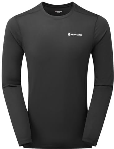 Montane Men's Dart Lite Long Sleeve T-Shirt Black L, Multicoloured, L