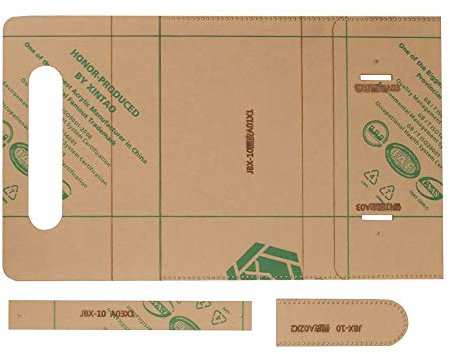 ANKROYU Juego de plantillas de cuero, plantilla para cortar, bolso de mano de cuero acrílico para bricolaje, moldes para hacer bolsos para acolchar, coser, billetera, herramienta