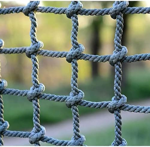 LoiYtrd Kletternde Gurtbänder Kletternetz, Kletterfrachtnetz, Outdoor-Spielplatz-Felsseil-Seilleiter for Spielplatz-Spielgeräte Gewebtes Trenngitter Sisalseil Zaungeflecht(1 * 4m)