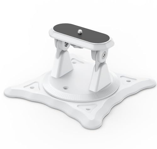 Bettdow Soporte para proyector, tornillo de 1/4 pulgadas, soporte ajustable con fácil instalación y rotación de 360 grados para la mayoría de proyectores, peso ligero de 240 g (solo soporte), color