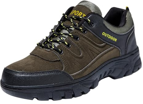 Scarpe Trekking Uomo Impermeabili, Scarpe da Montagna Basse Estive, Sneakers Ginnastica Outdoor Traspiranti, Suola Antiscivolo Scarponi da Montagna, Scarponcino Hiking Nero