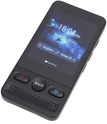 Plyisty Dispositivo del Traduttore Linguistico, Traduttore WiFi Portatile da 2,8 Pollici 160 Lingue Supporta la Voce Al Testo Offline/Registrazione/Foto Traduzione per Viaggi Aziendali