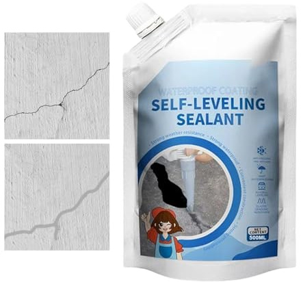 Dichtmasse für Beton – 400 ml wetterfester Dichtstoff für Gehwege im Außenbereich | Zementkleber zum Nivellieren von Boden, Ziegel, Fliesen, Asphalt, Wand, Holz, Allee | Holzbau