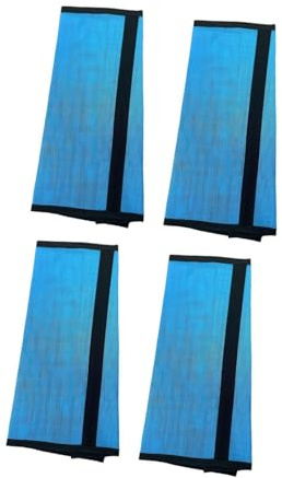 YueShengYCHUANG 4X Botas para Moscas de Caballo, Accesorios Ecuestres de Malla Transpirable, Botas Deportivas Y Resistentes, Vendajes para Patas de Caballo Pa, Azul