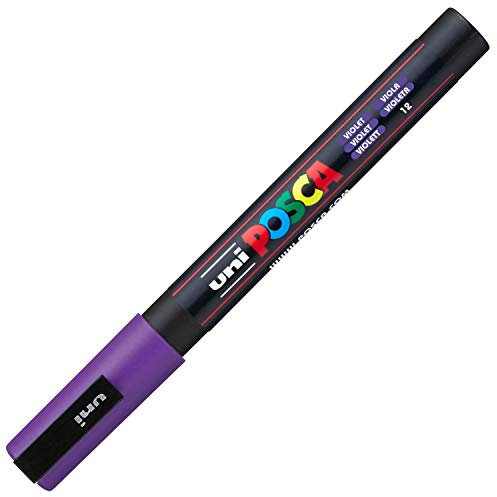 uni-ball 186534 - Pennarello POSCA con punta tonda fine, viola