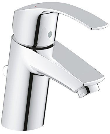GROHE Eurosmart - Einhand- Waschtischarmatur (S-Size, schnelle Befestigung, variable Mengenbegrenzung, flexibler Anschluss, langlebig), chrom, 23459002