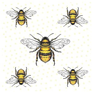 Ambiente 3 Ply Paper Napkins Bees